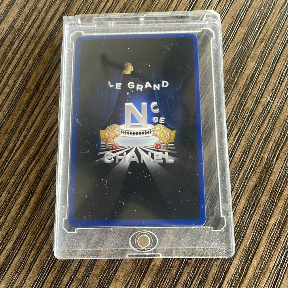 CHANEL Playing Card Queen of Spades in protective hard plastic case